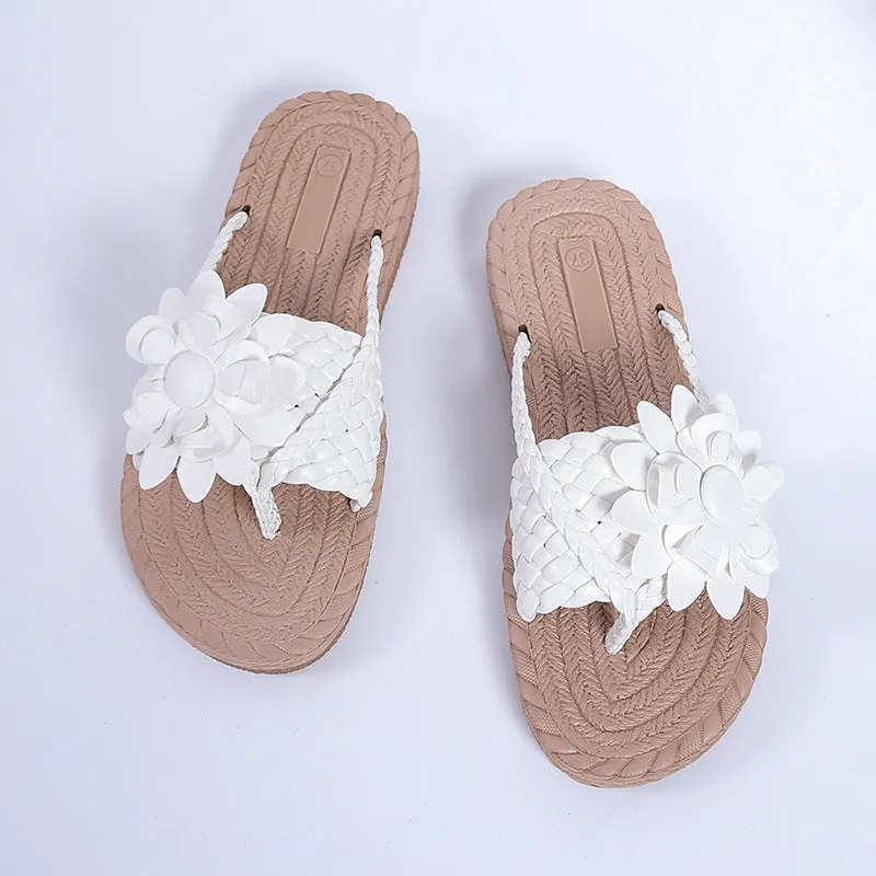 2024 Summer Flowers Casual Comfortable Beach Slippers