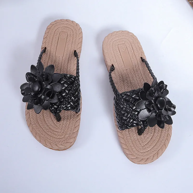 2024 Summer Flowers Casual Comfortable Beach Slippers