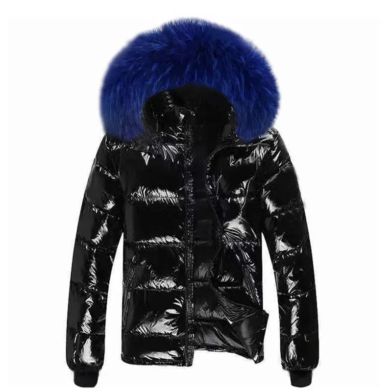 2024 Women's Plus Size Autumn Hooded Jacket – Glossy Waterproof Down Parka for Winter Snow Wear (Up to 6XL)