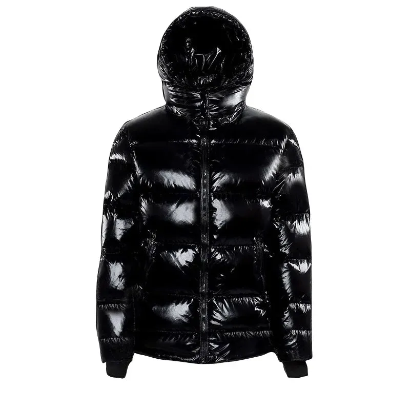 2024 Women's Plus Size Autumn Hooded Jacket – Glossy Waterproof Down Parka for Winter Snow Wear (Up to 6XL)
