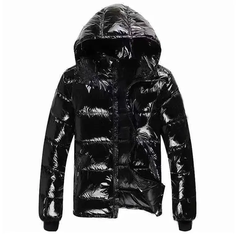 2024 Women's Plus Size Autumn Hooded Jacket – Glossy Waterproof Down Parka for Winter Snow Wear (Up to 6XL)