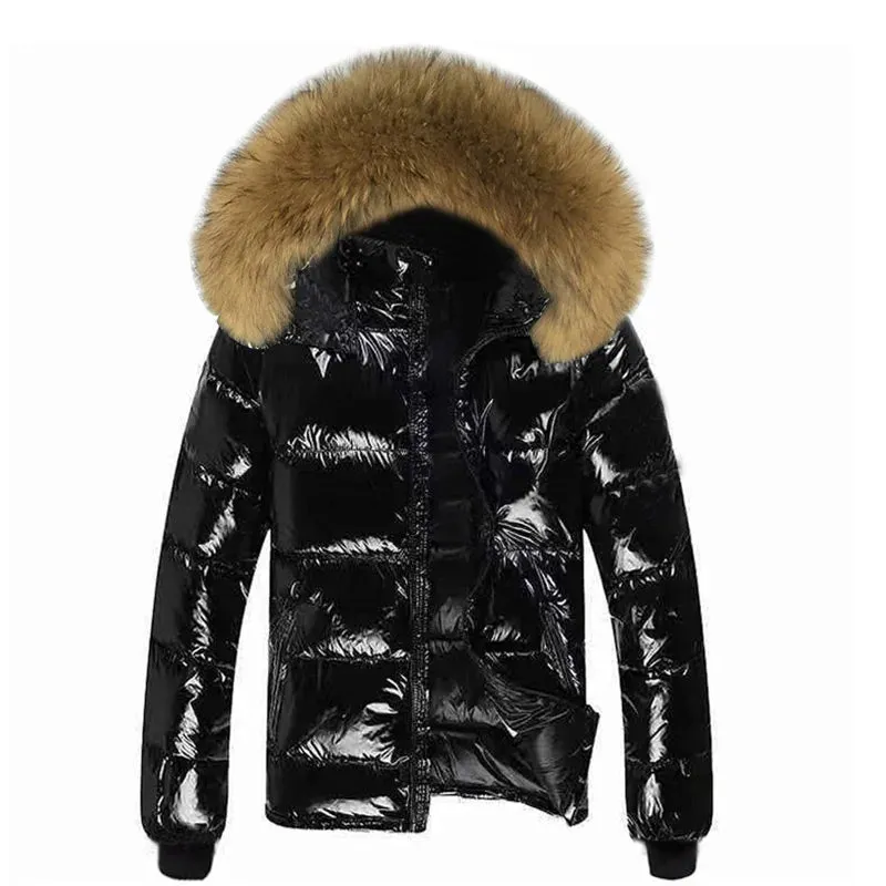 2024 Women's Plus Size Autumn Hooded Jacket – Glossy Waterproof Down Parka for Winter Snow Wear (Up to 6XL)