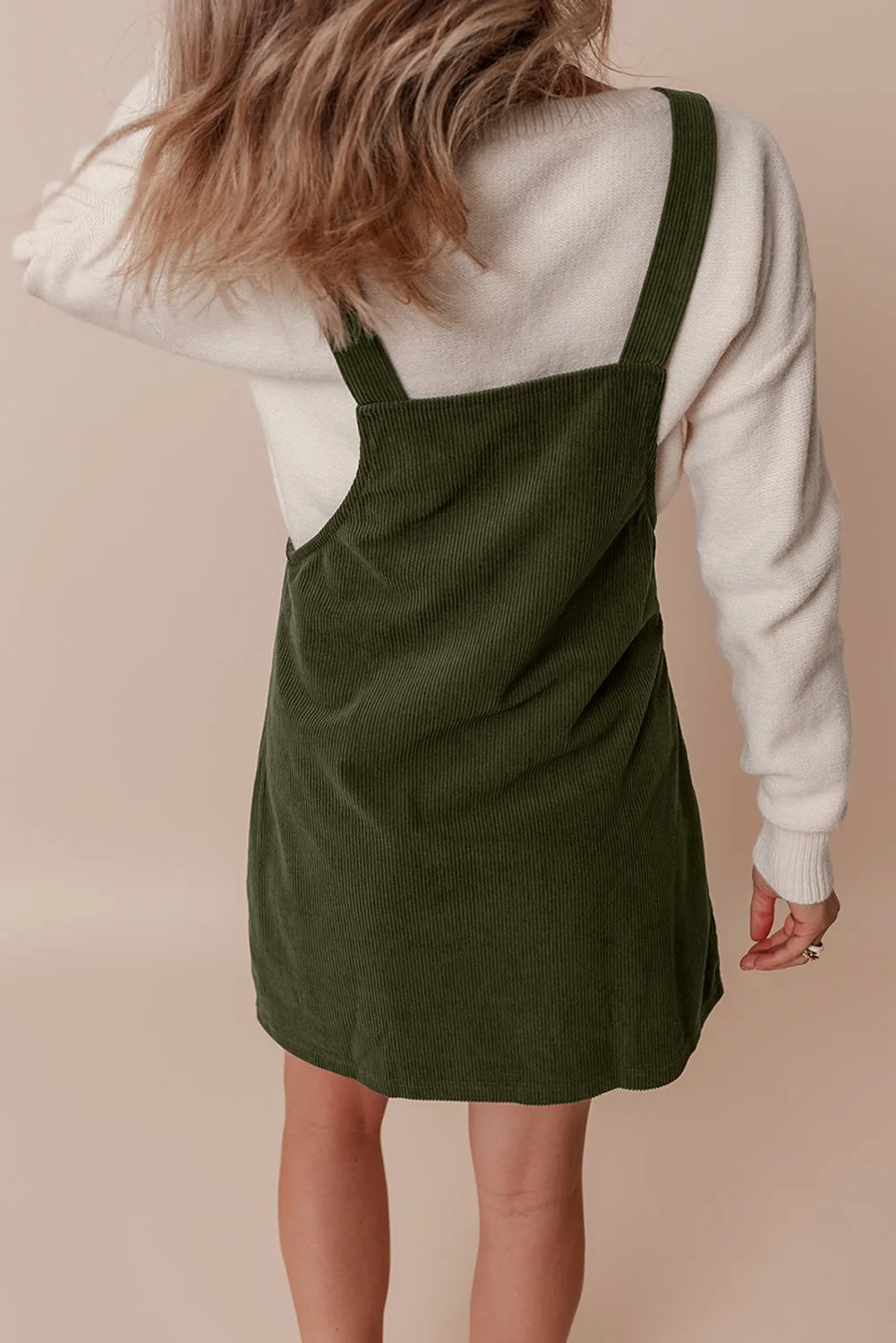 Backless Corduroy Dress