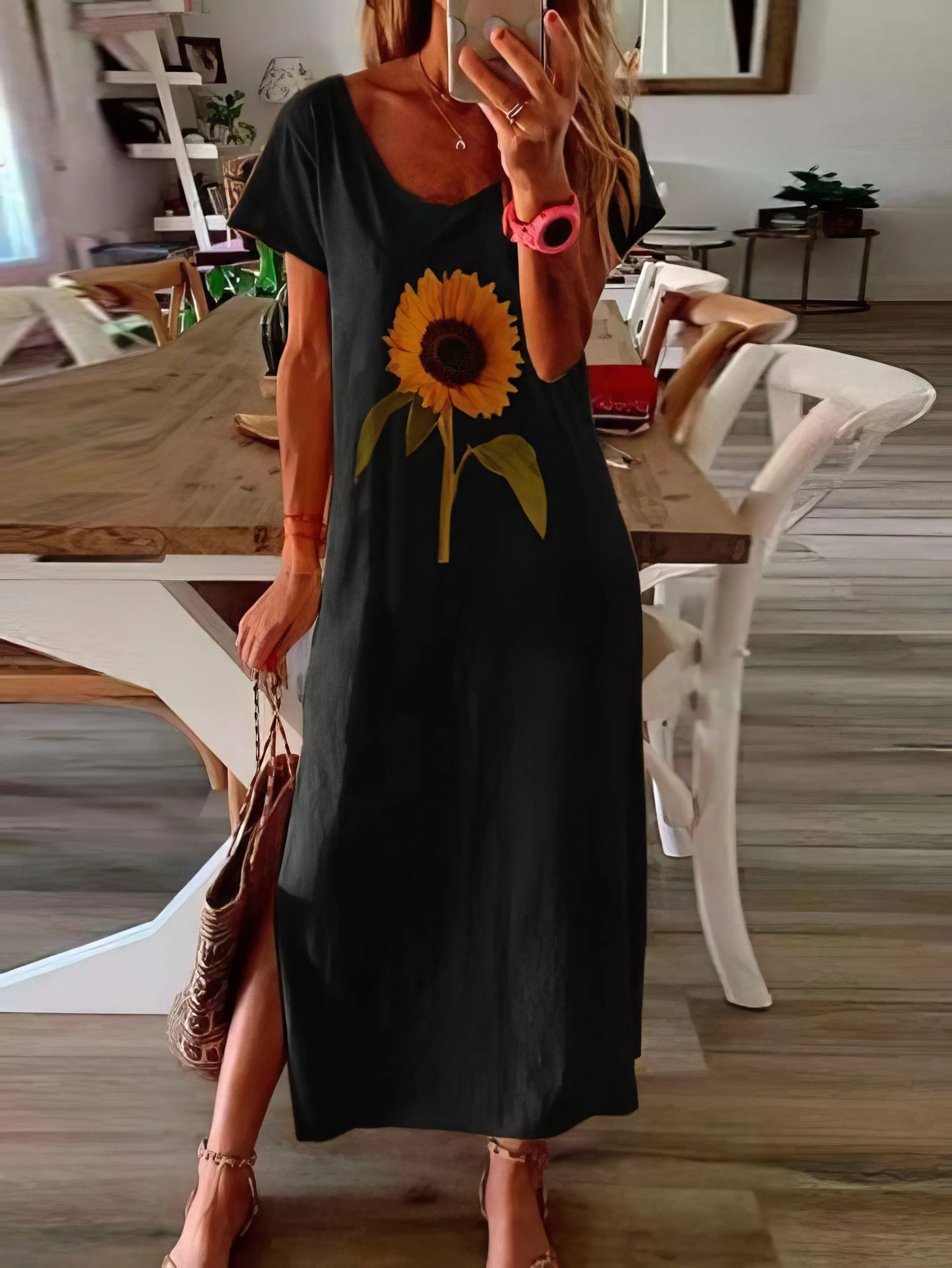 Backless Corduroy Dress