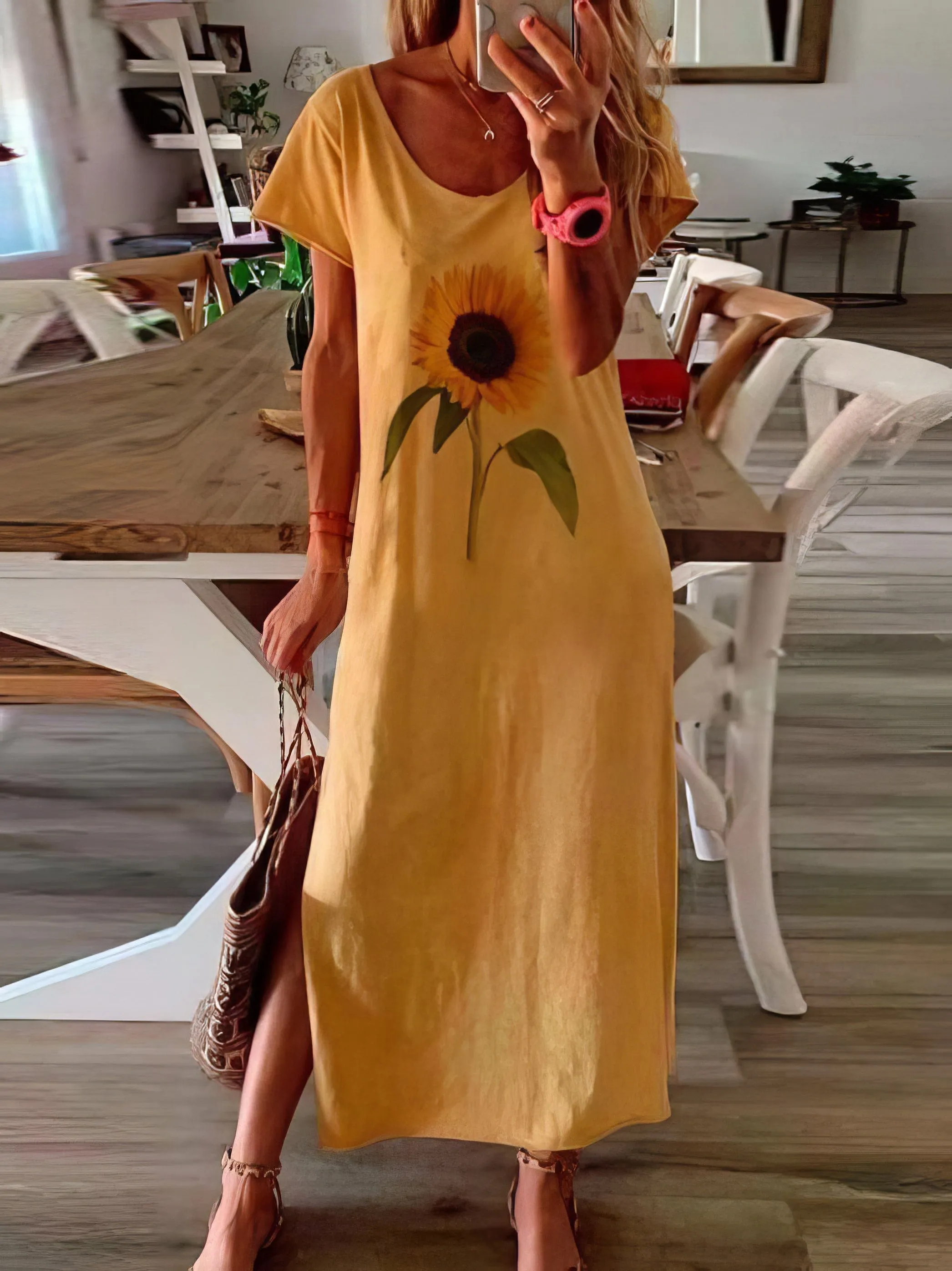Backless Corduroy Dress