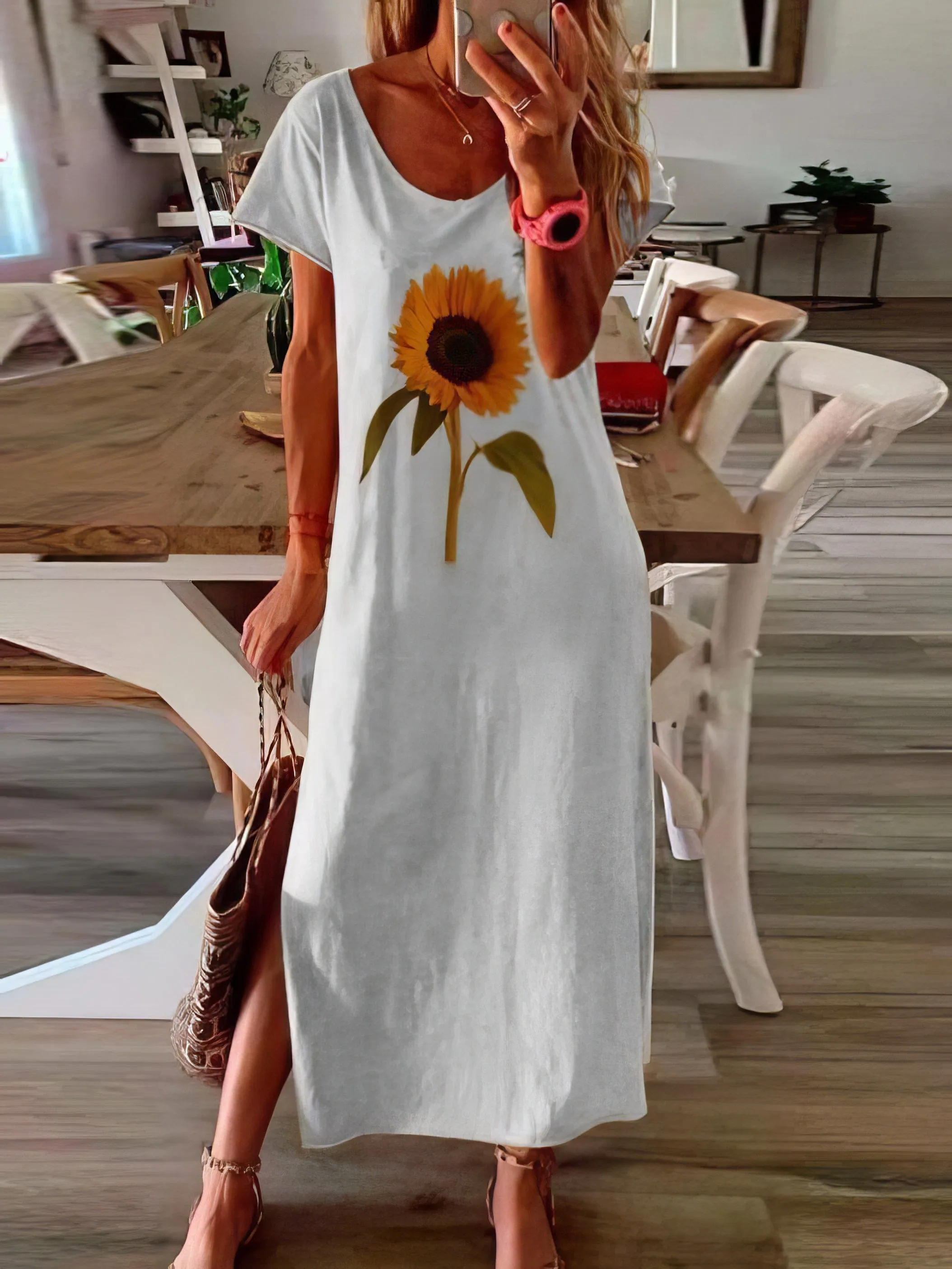Backless Corduroy Dress