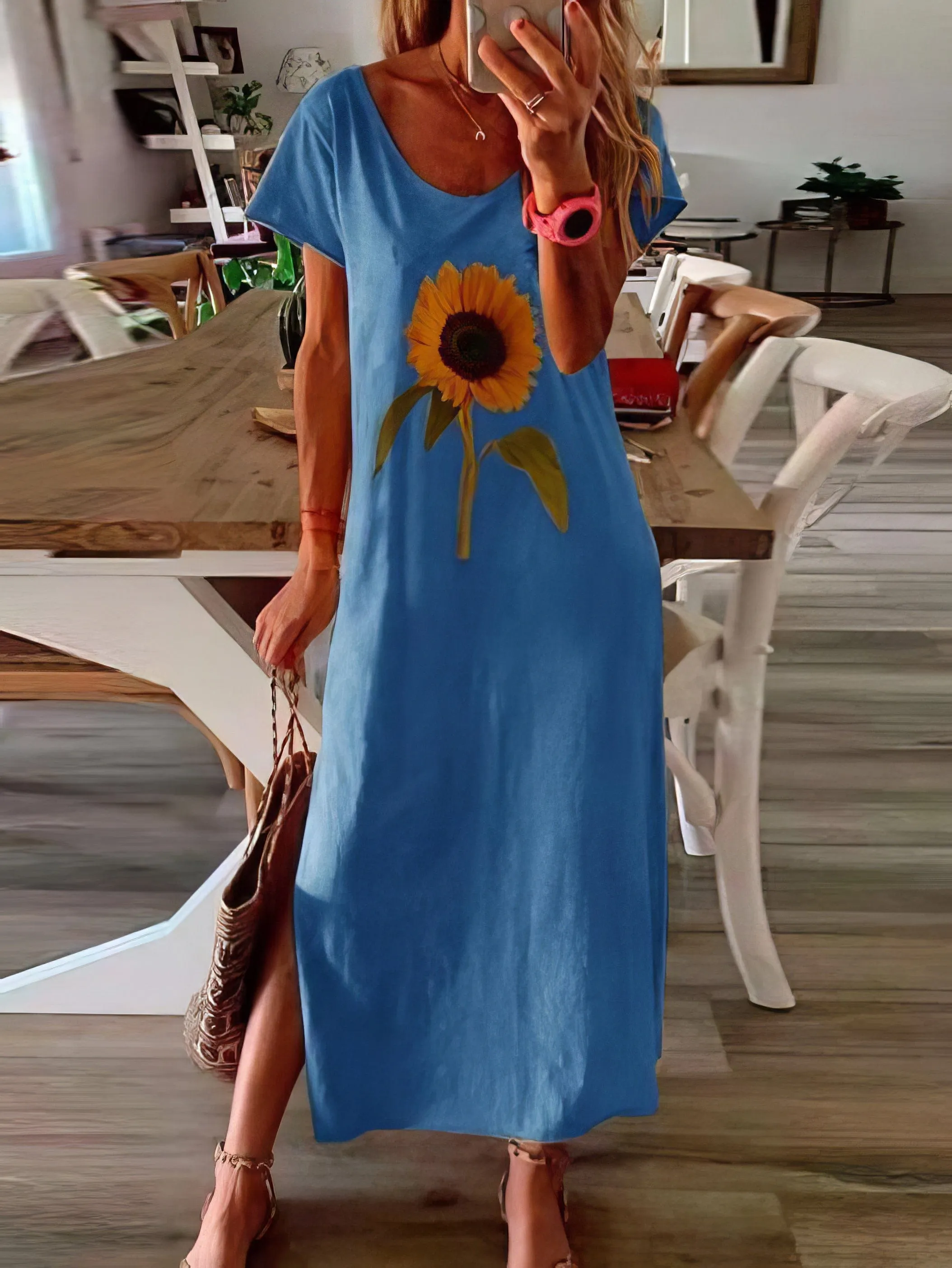Backless Corduroy Dress