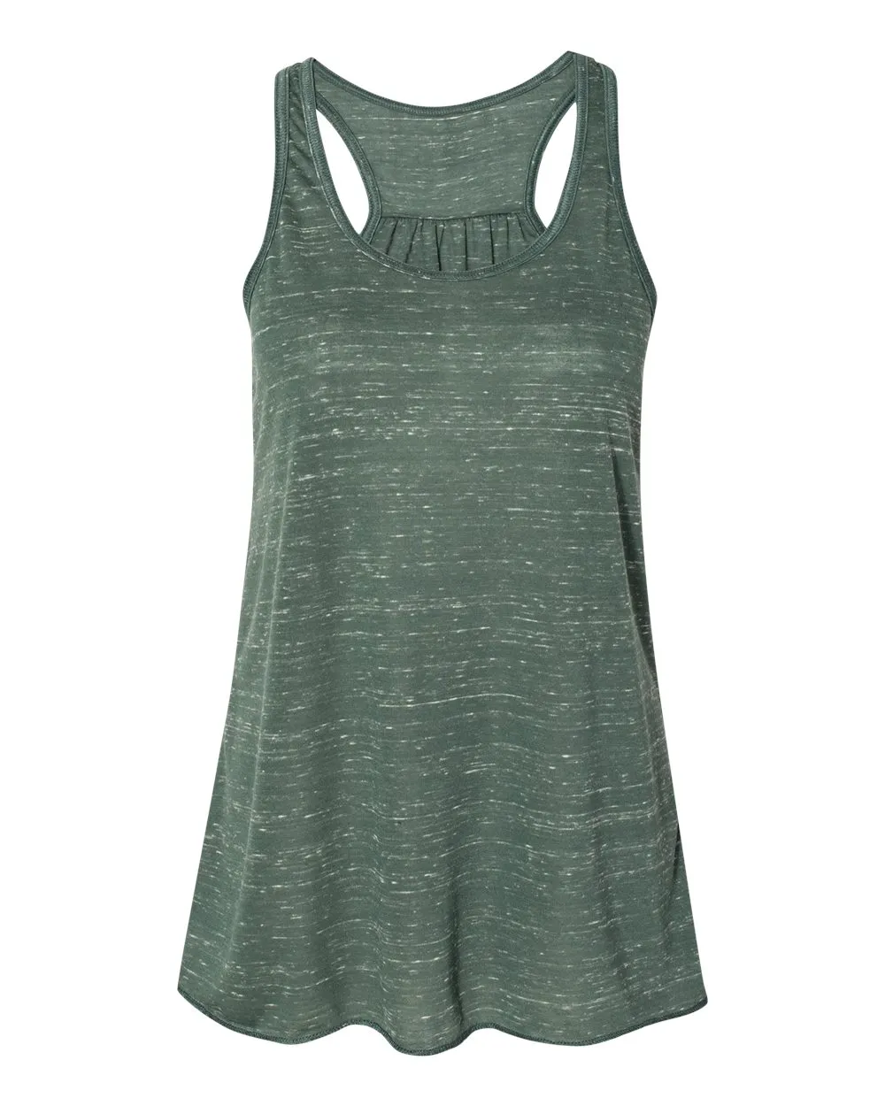BELLA   CANVAS Women's Flowy Racerback Tank, Forest Marble