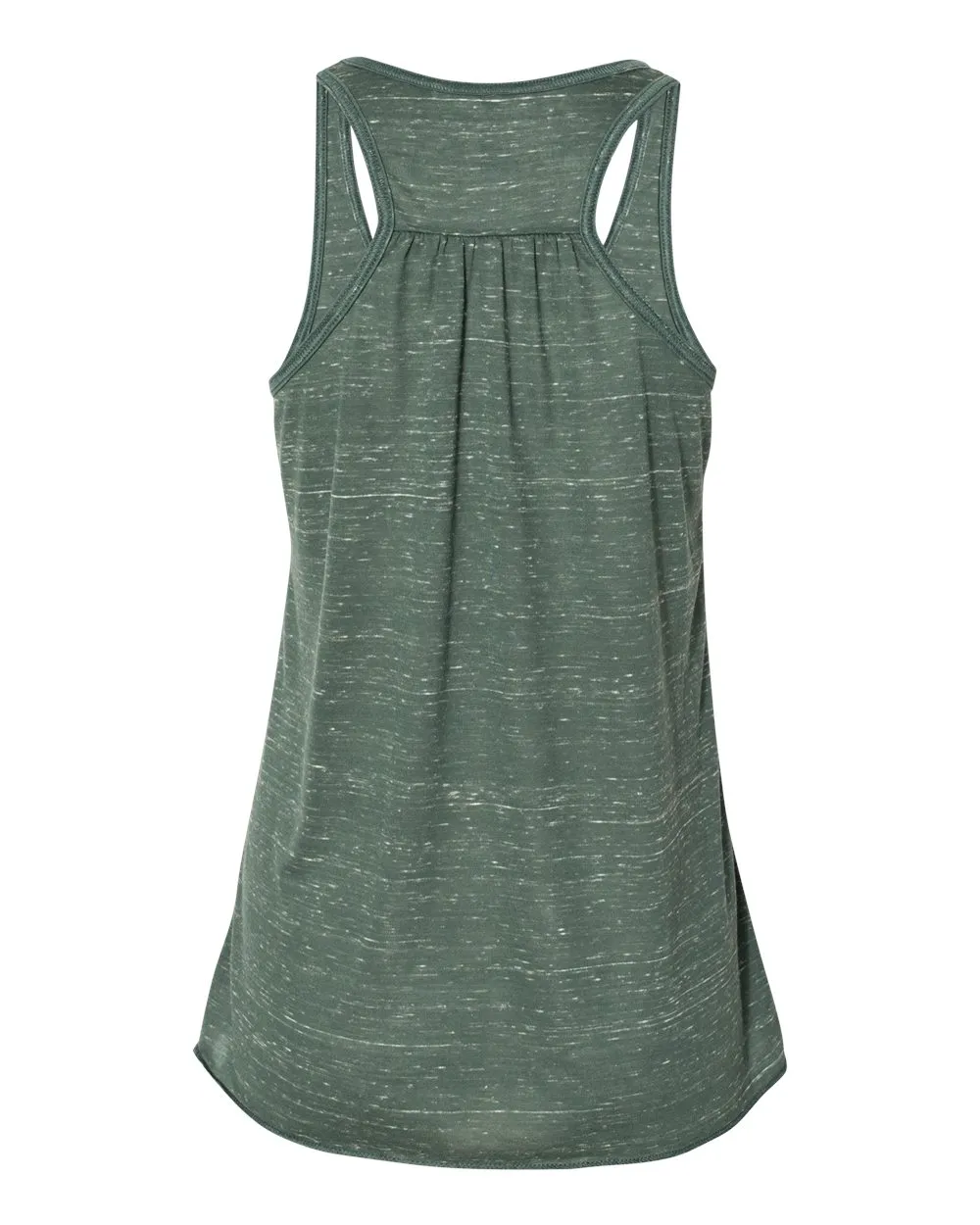 BELLA   CANVAS Women's Flowy Racerback Tank, Forest Marble