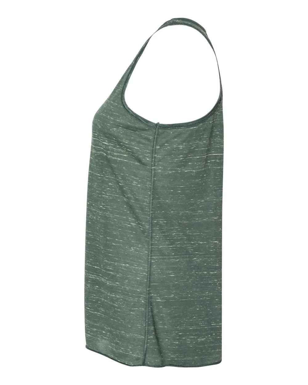 BELLA   CANVAS Women's Flowy Racerback Tank, Forest Marble