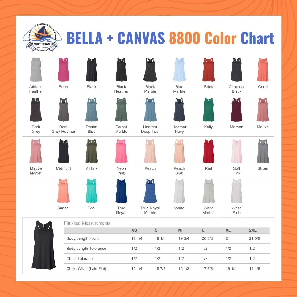 BELLA   CANVAS Women's Flowy Racerback Tank, Heather Deep Teal