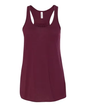BELLA   CANVAS Women's Flowy Racerback Tank, Maroon