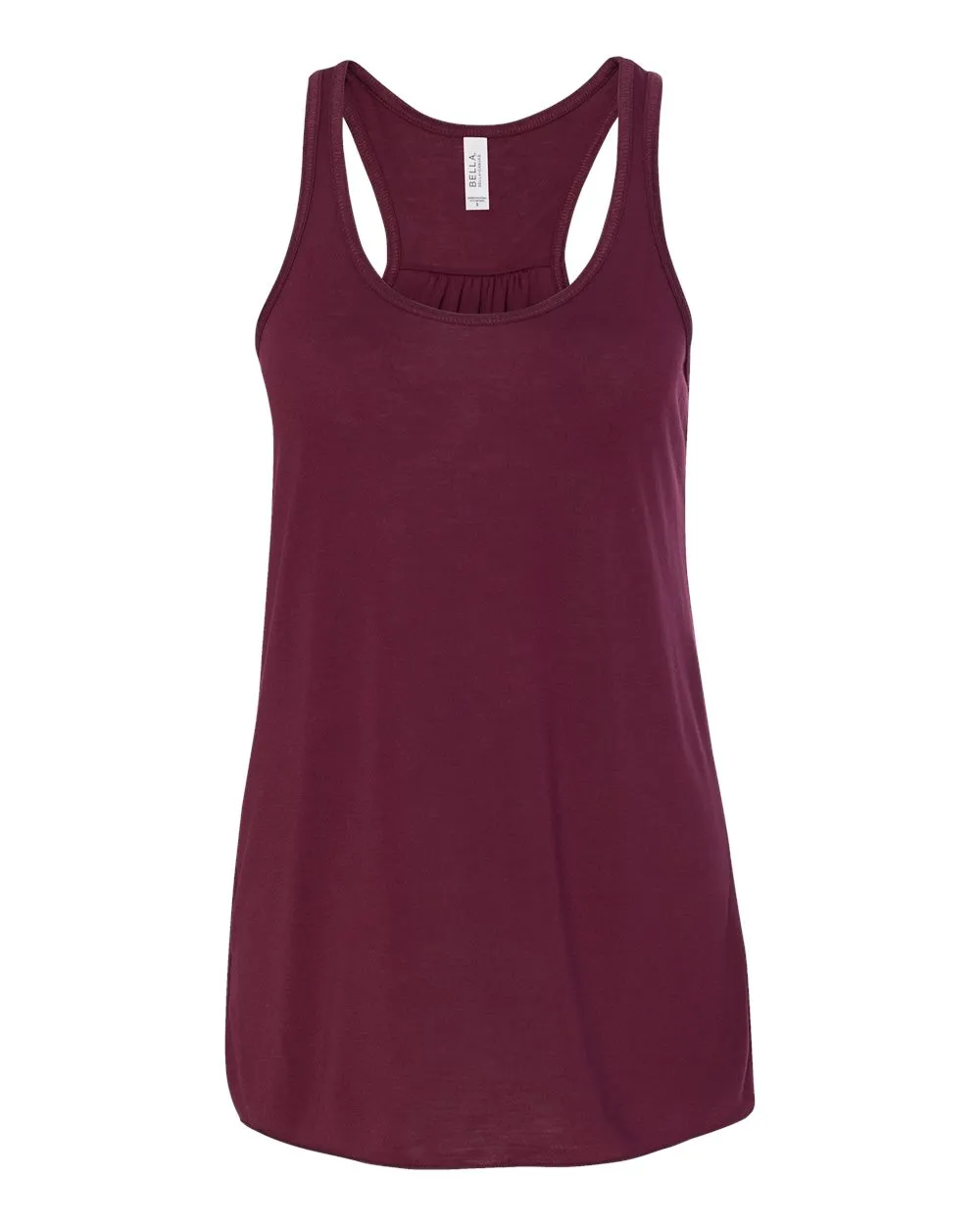 BELLA   CANVAS Women's Flowy Racerback Tank, Maroon