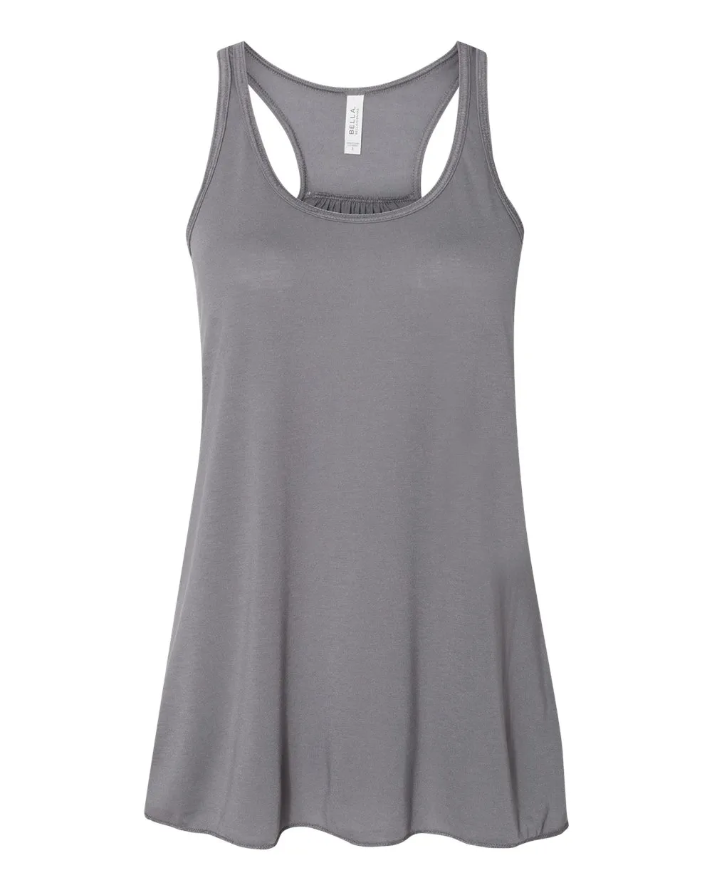 BELLA   CANVAS Women's Flowy Racerback Tank, Storm