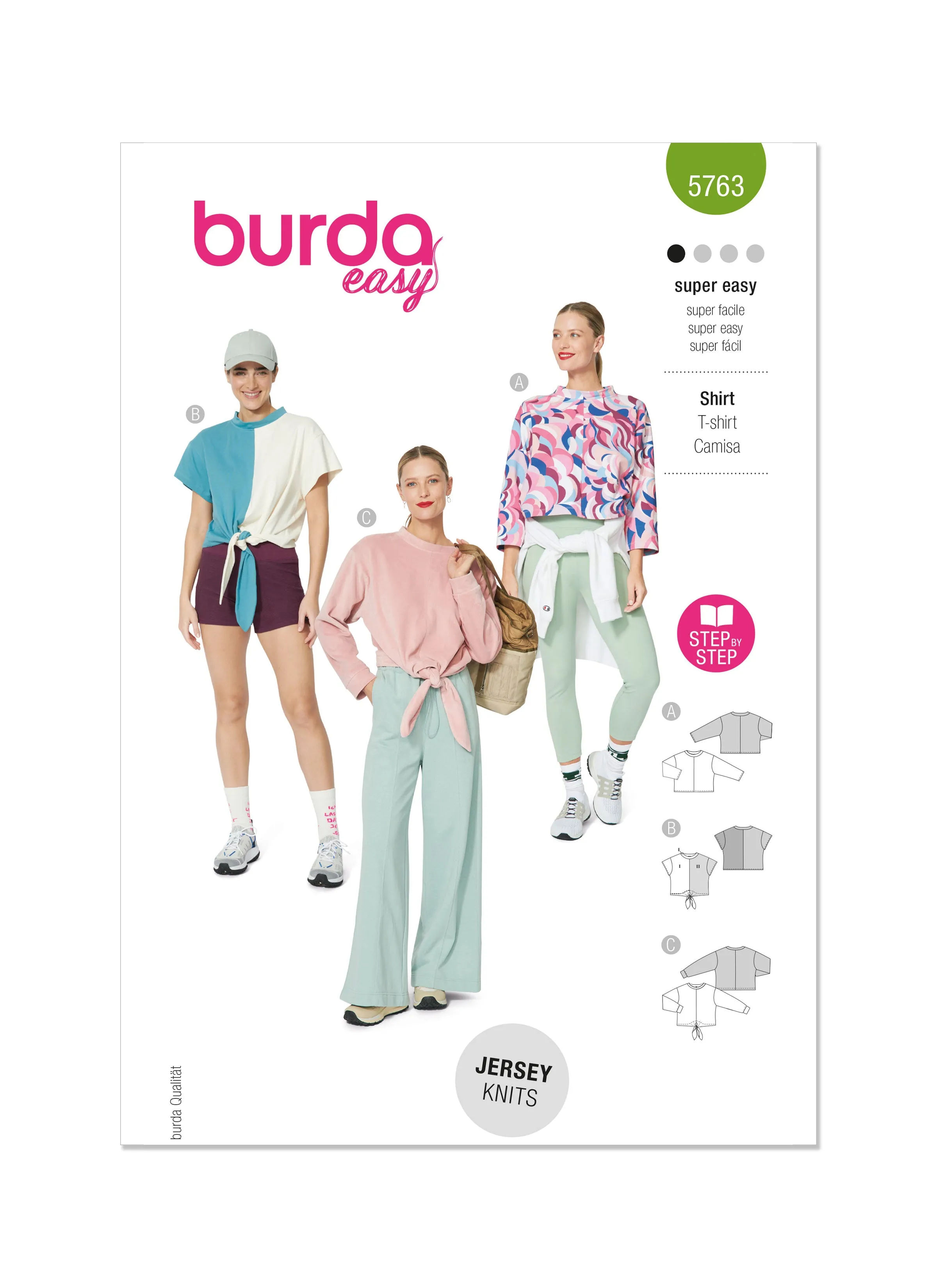 Burda Style Pattern 5763 Misses' T-Shirts