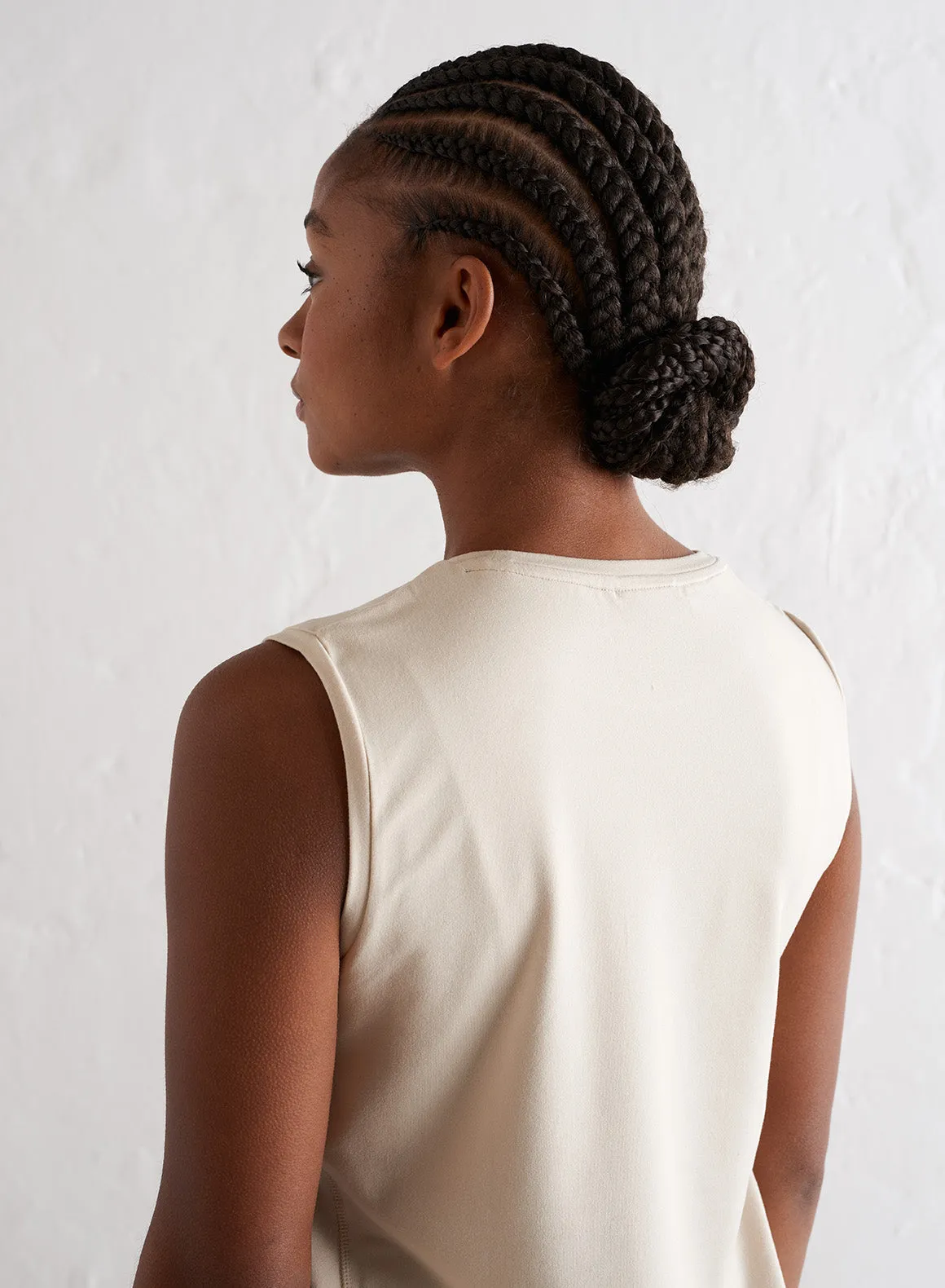 Cafè Au Lait Soft Basic Sleeveless Top