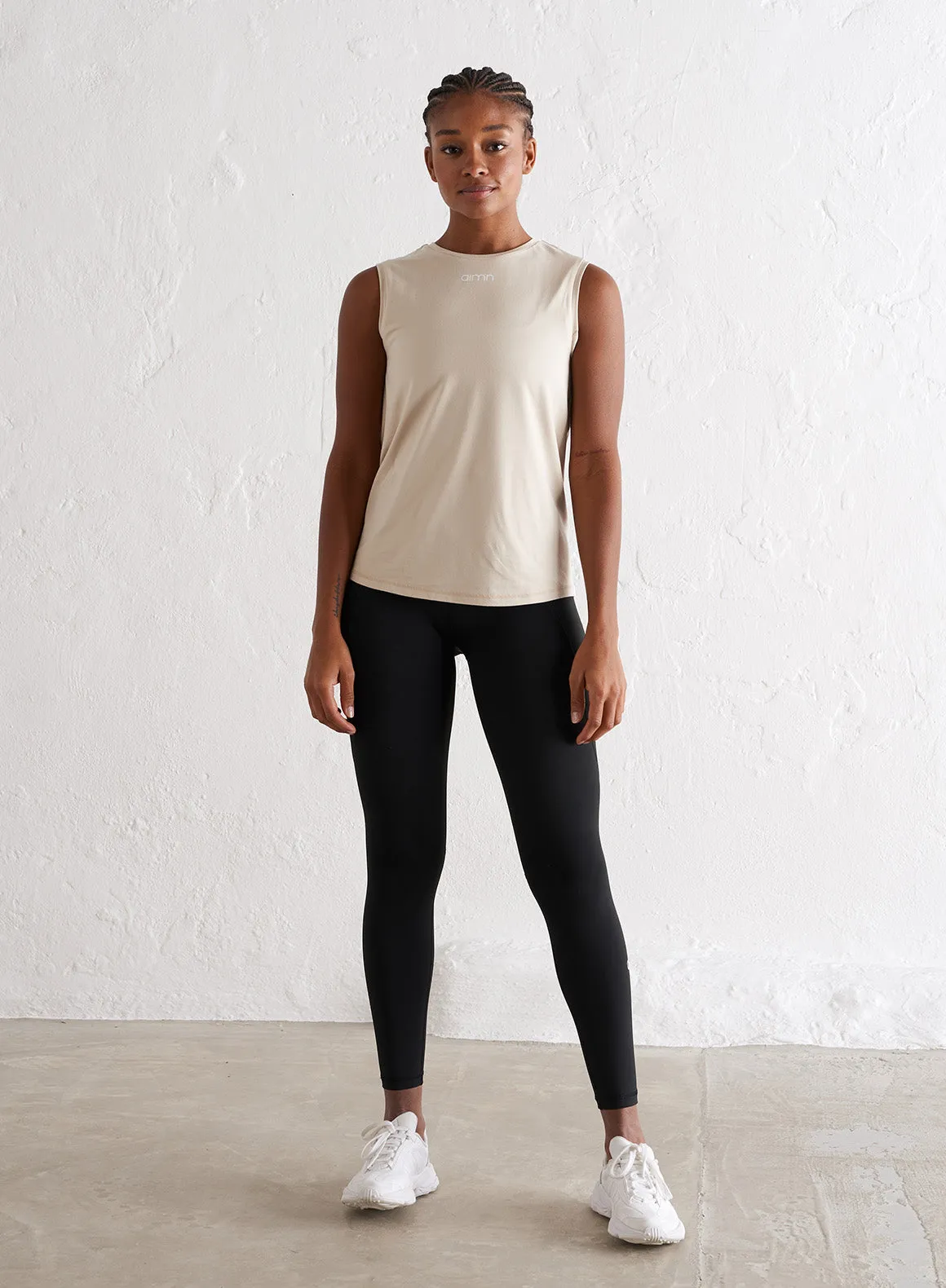 Cafè Au Lait Soft Basic Sleeveless Top