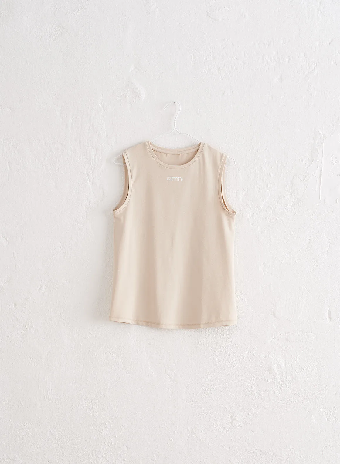 Cafè Au Lait Soft Basic Sleeveless Top