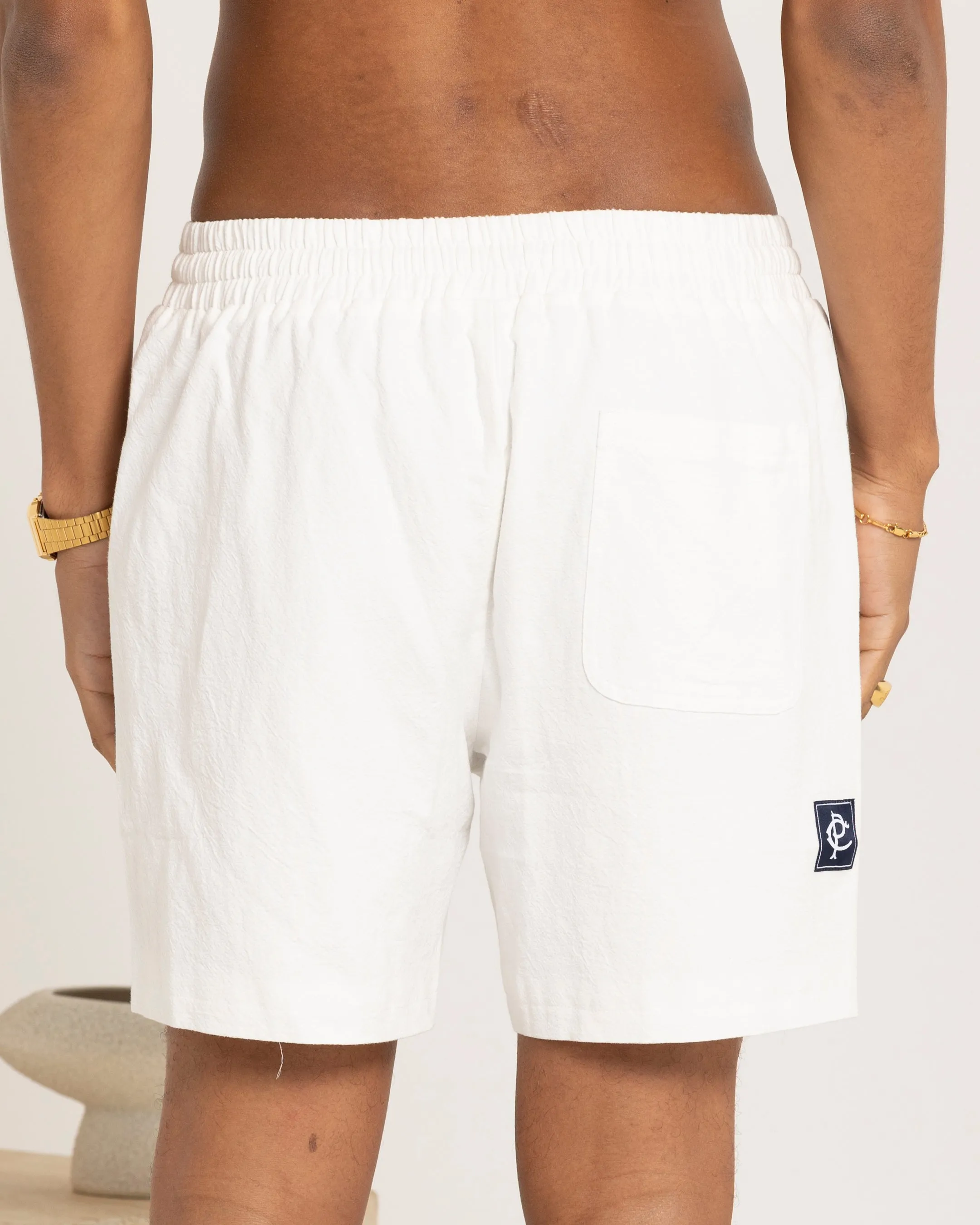 Carre Luxe Linen Shorts Off White