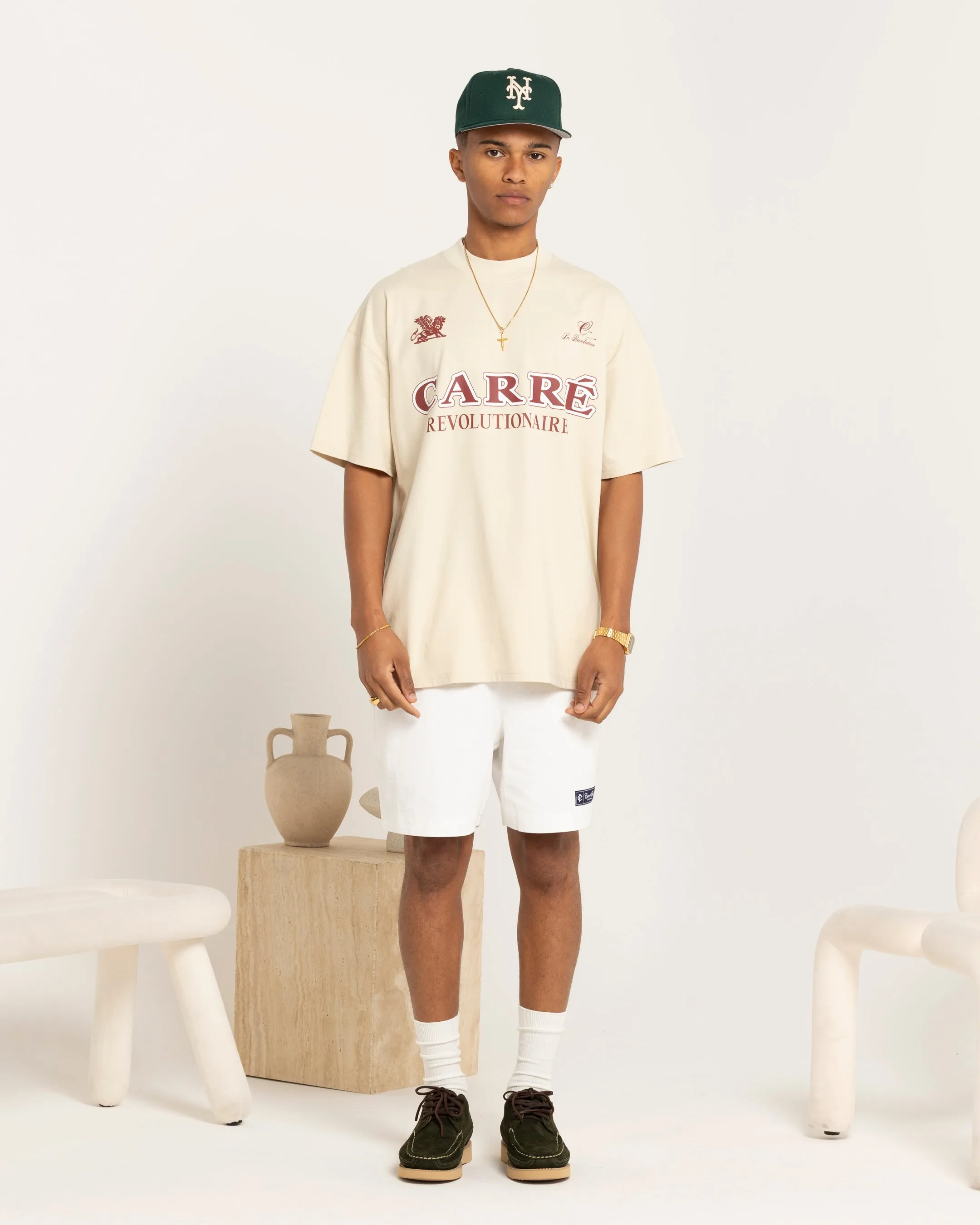 Carre Luxe Linen Shorts Off White