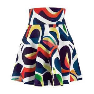 Colorful Swirl Skater Skirt: Playful Style for Women