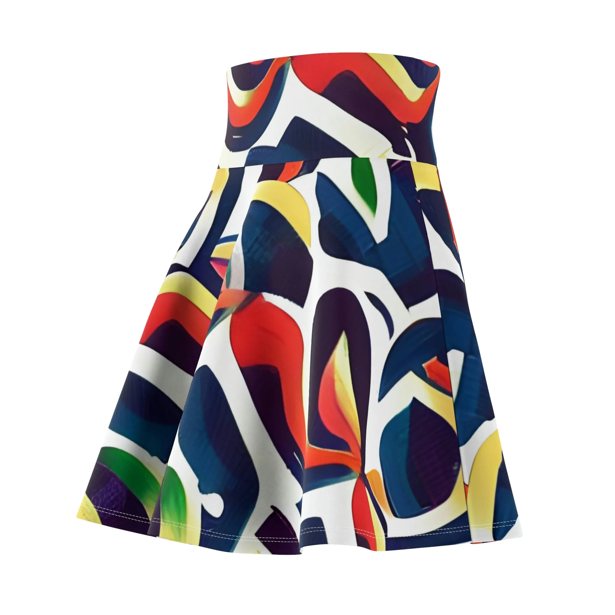 Colorful Swirl Skater Skirt: Playful Style for Women
