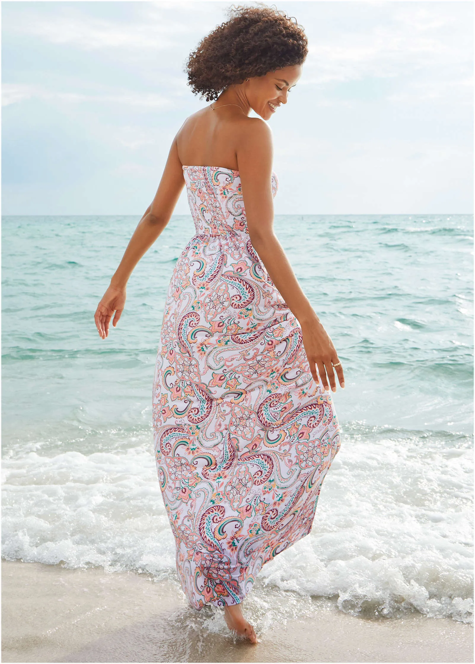 Convertible Maxi Dress - Median Paisley
