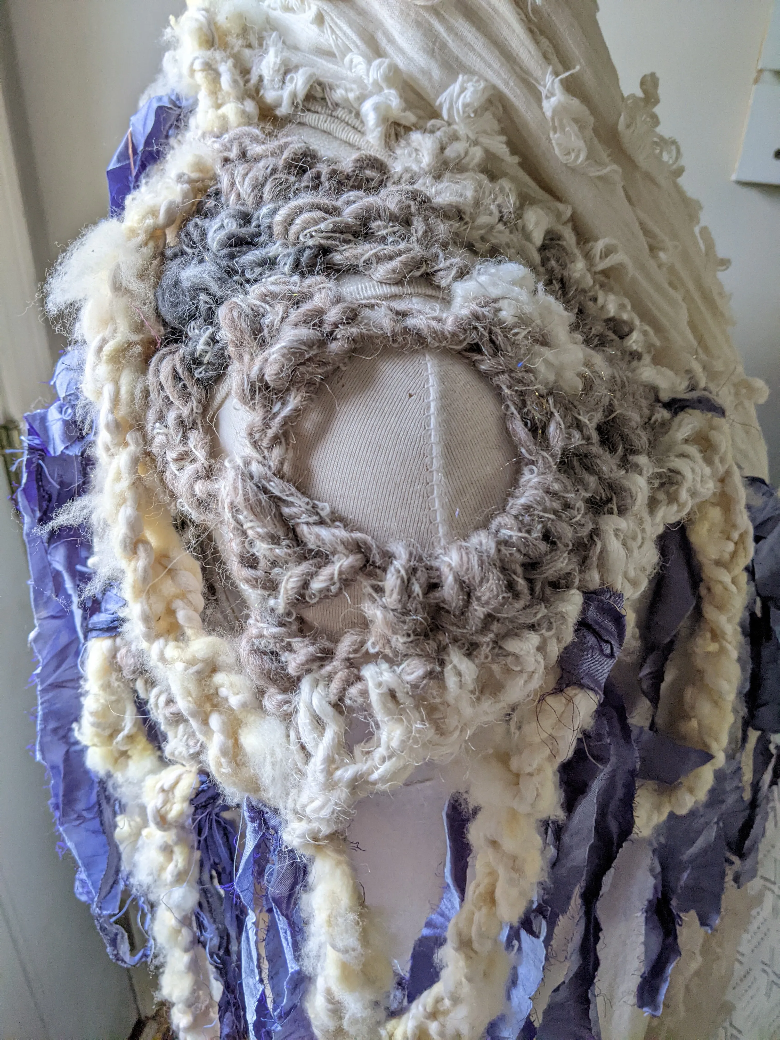 Fiber Festival Freeform Crochet, Knit Handspun, and Woven Boho Iris Vest WAFA