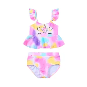 Fly Sleeve Unicorn Toddler Swimsuit