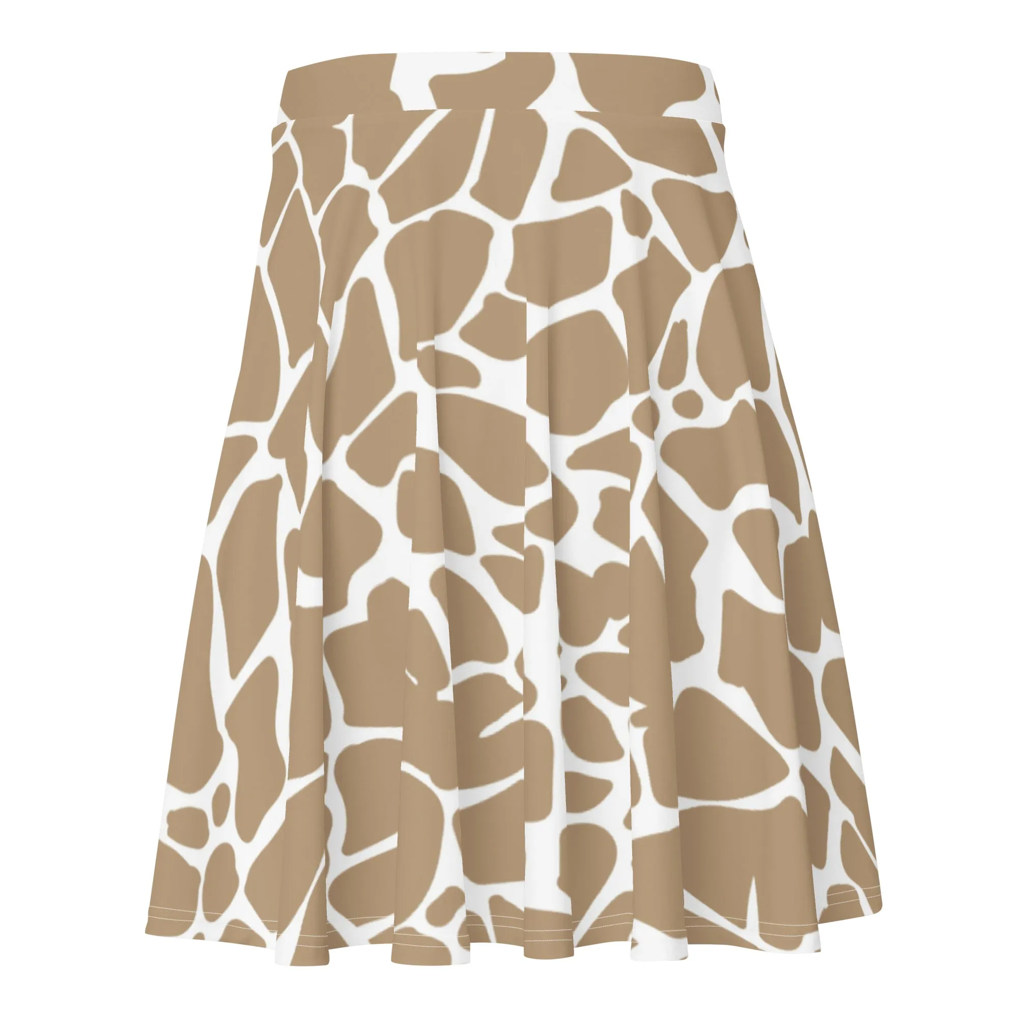 Fun Giraffe Print Skater Skirt for Women, lioness-love