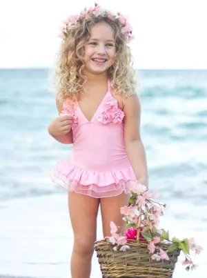 Girls Let's Go to the Bahamas One Piece Swimsuit