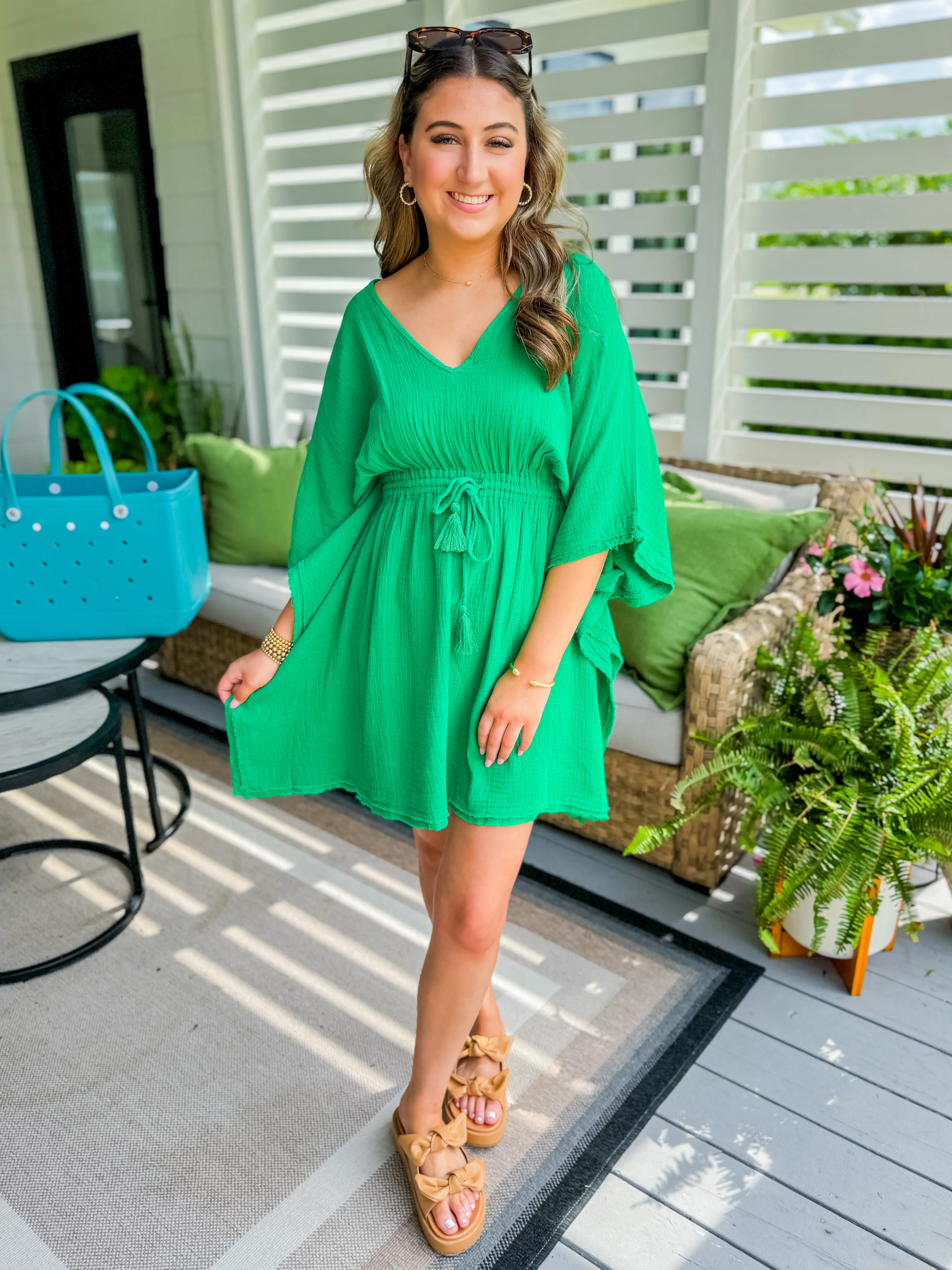 Green Gauzey Cover Up
