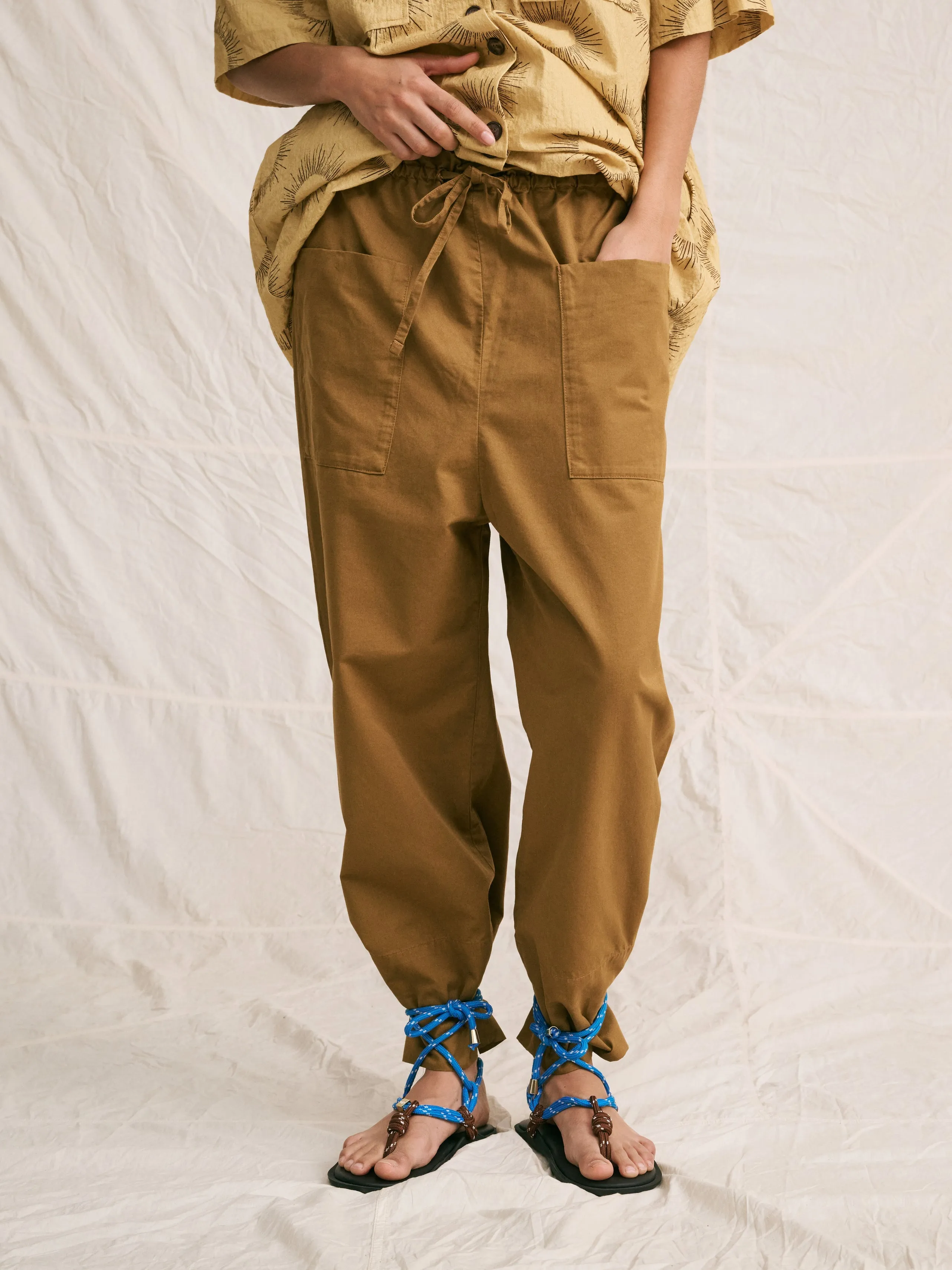 Hod Babakar Bronze Paper Bag Waist Trousers
