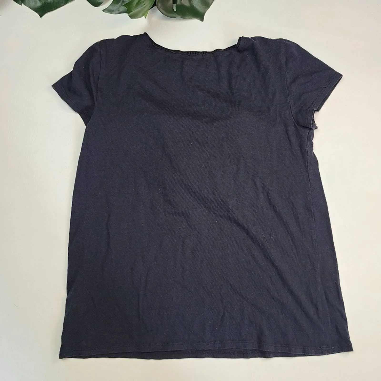 Juicy Couture  Black Ruffled Bib Tee Shirt