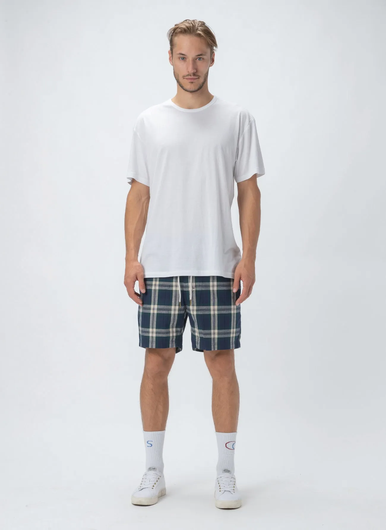 Poolside 17" Short Navy Check