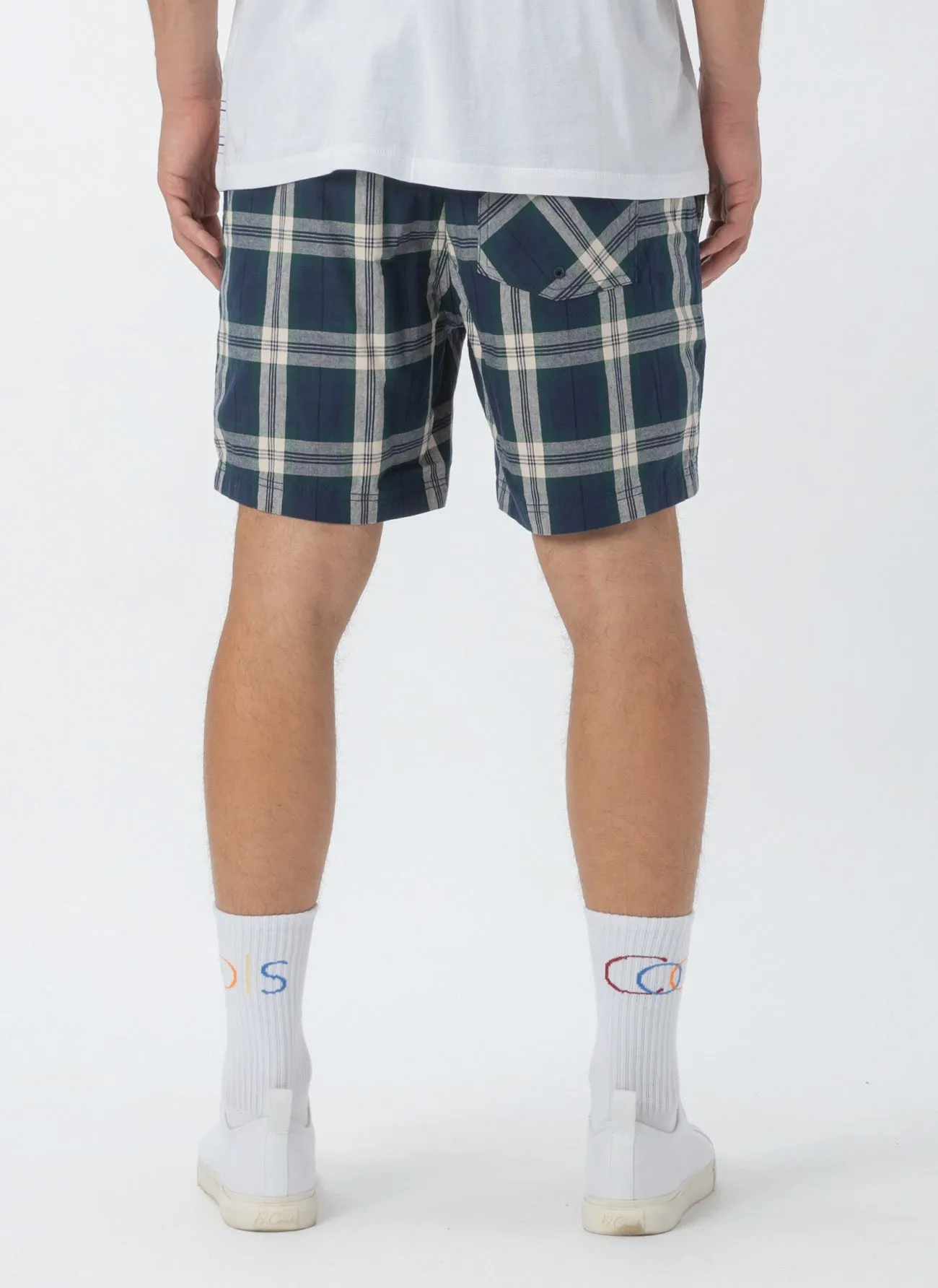 Poolside 17" Short Navy Check