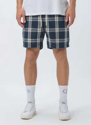 Poolside 17" Short Navy Check