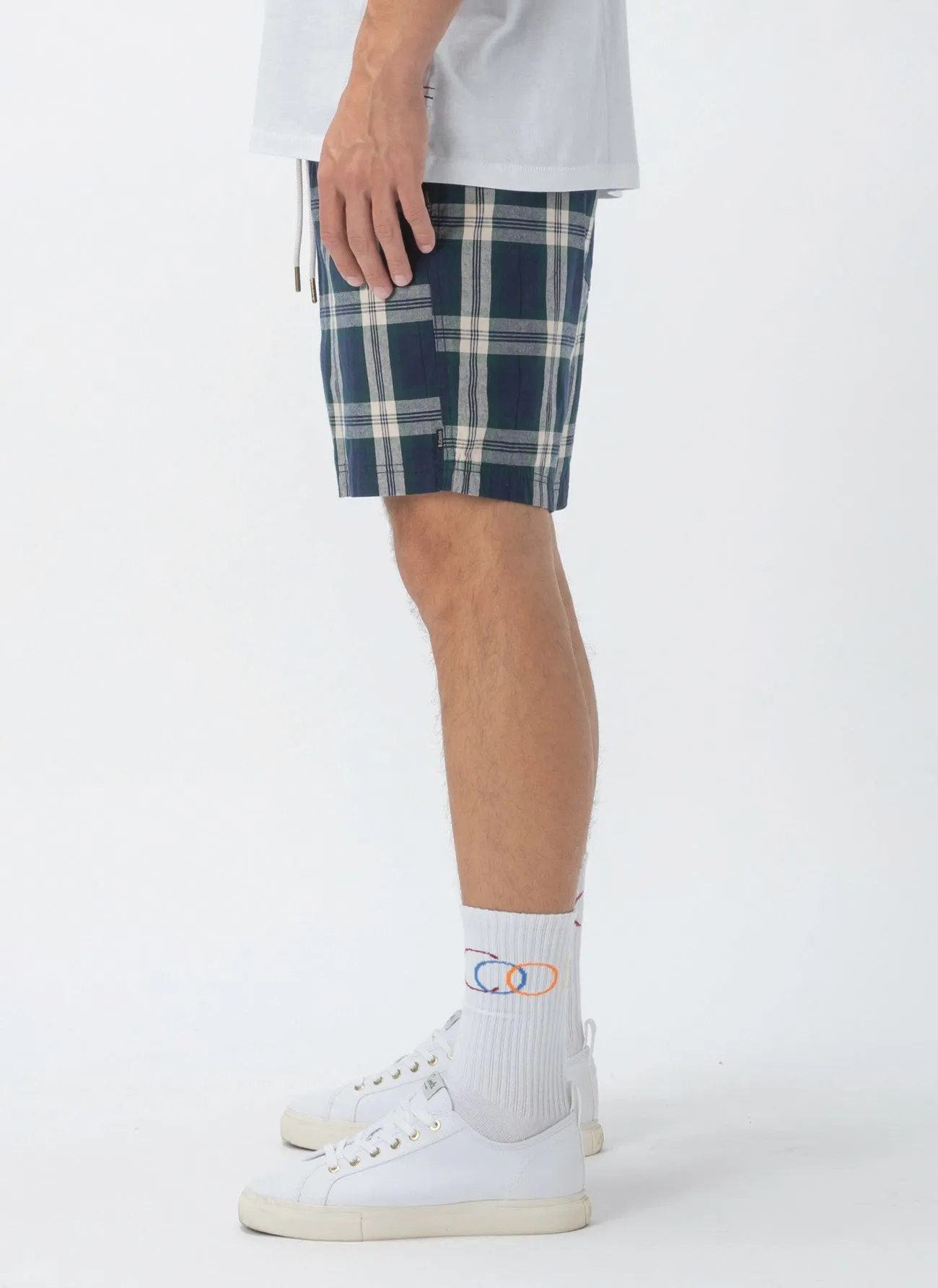 Poolside 17" Short Navy Check
