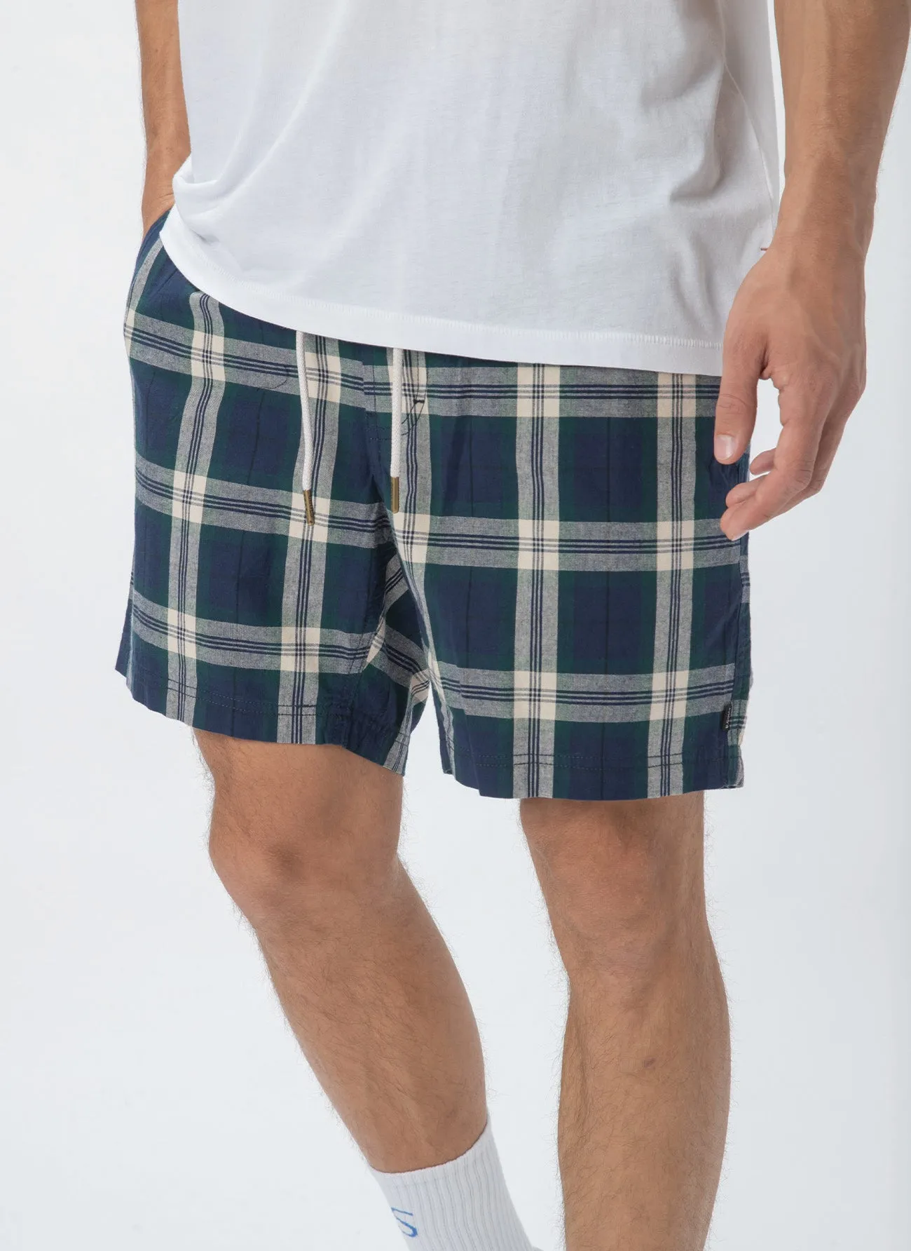 Poolside 17" Short Navy Check