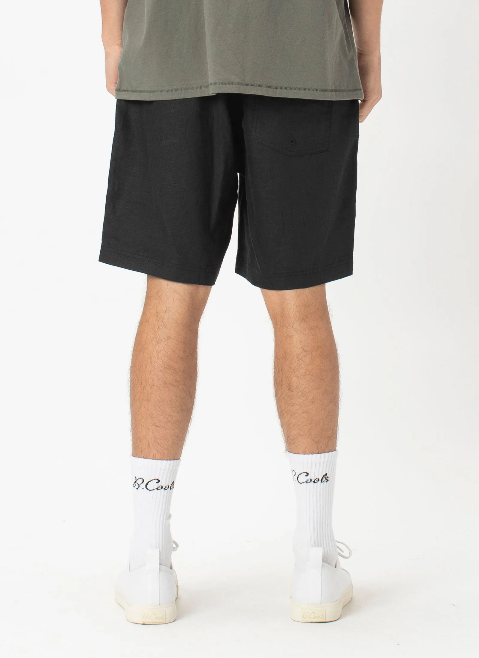 Poolside Linen Short Black