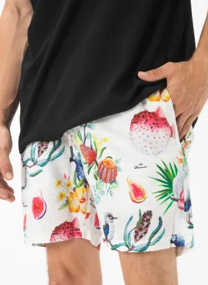 Poolside Short True Blue Linen