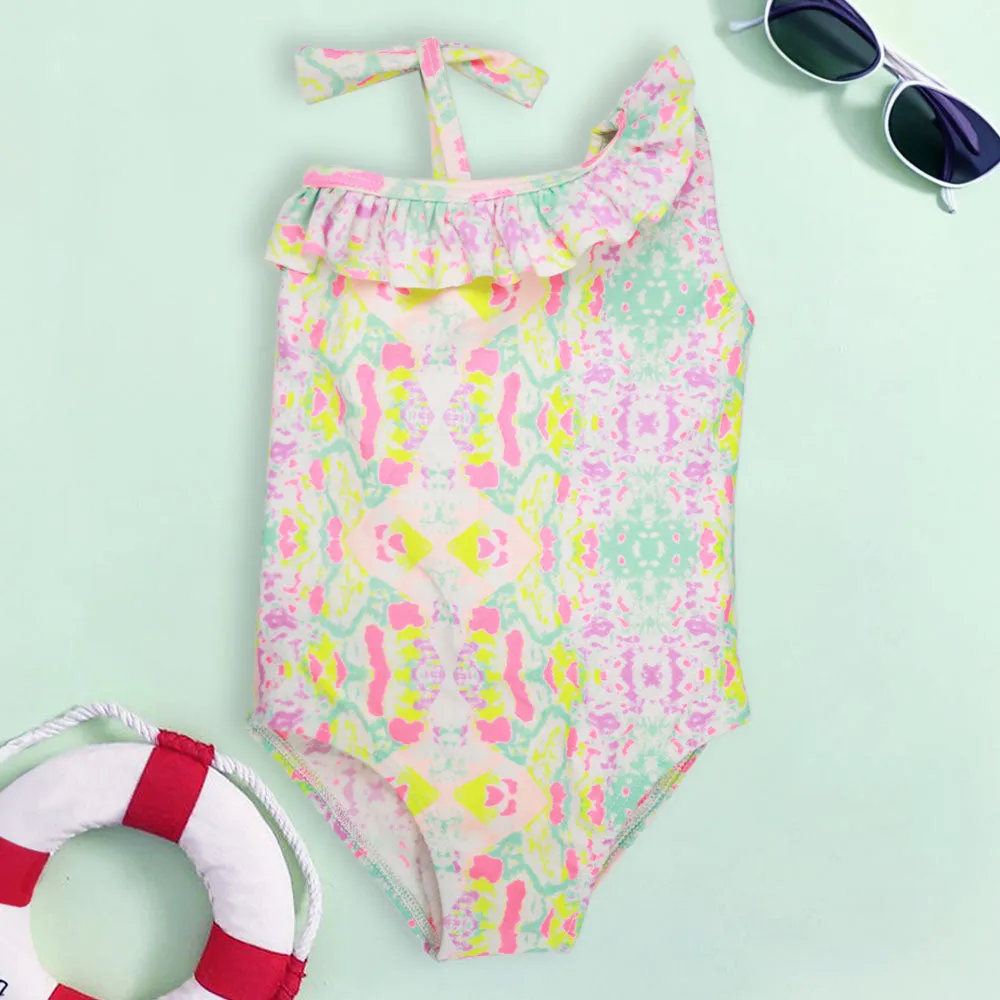 Ruffled One Shoulder One Piece Swimsuit
