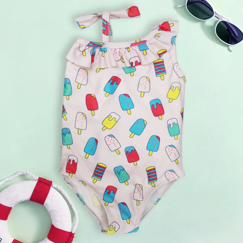 Ruffled One Shoulder One Piece Swimsuit