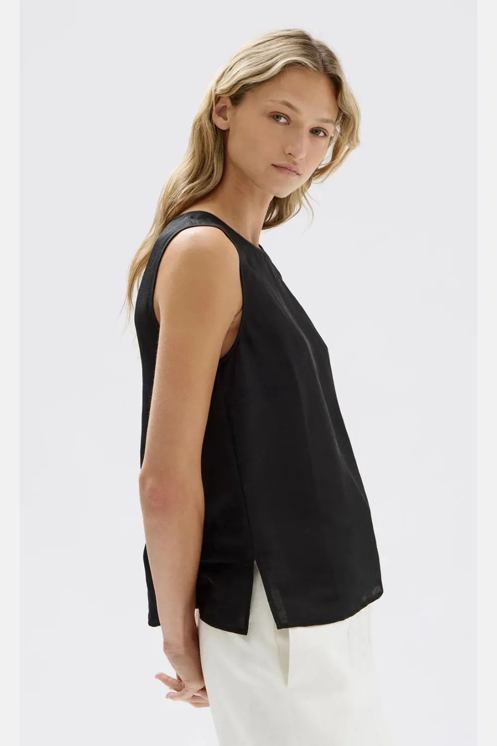 Sabrina Silk Blend Tunic | Black