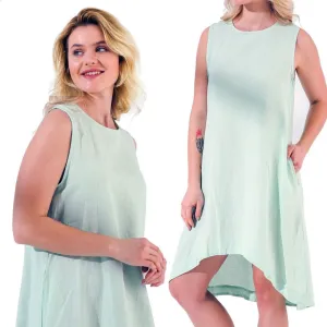 Sleeveless Linen Tunic Dress