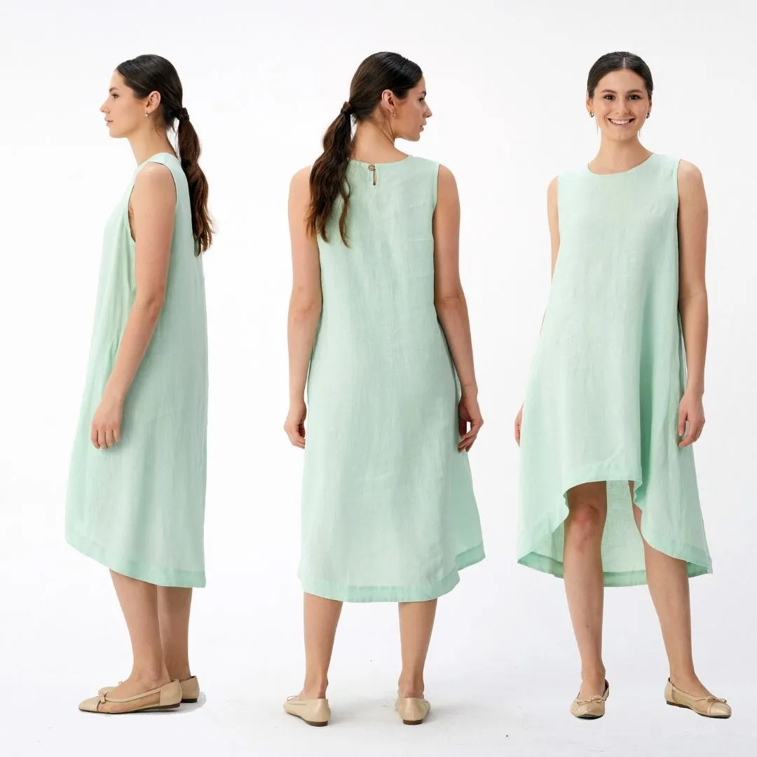 Sleeveless Linen Tunic Dress