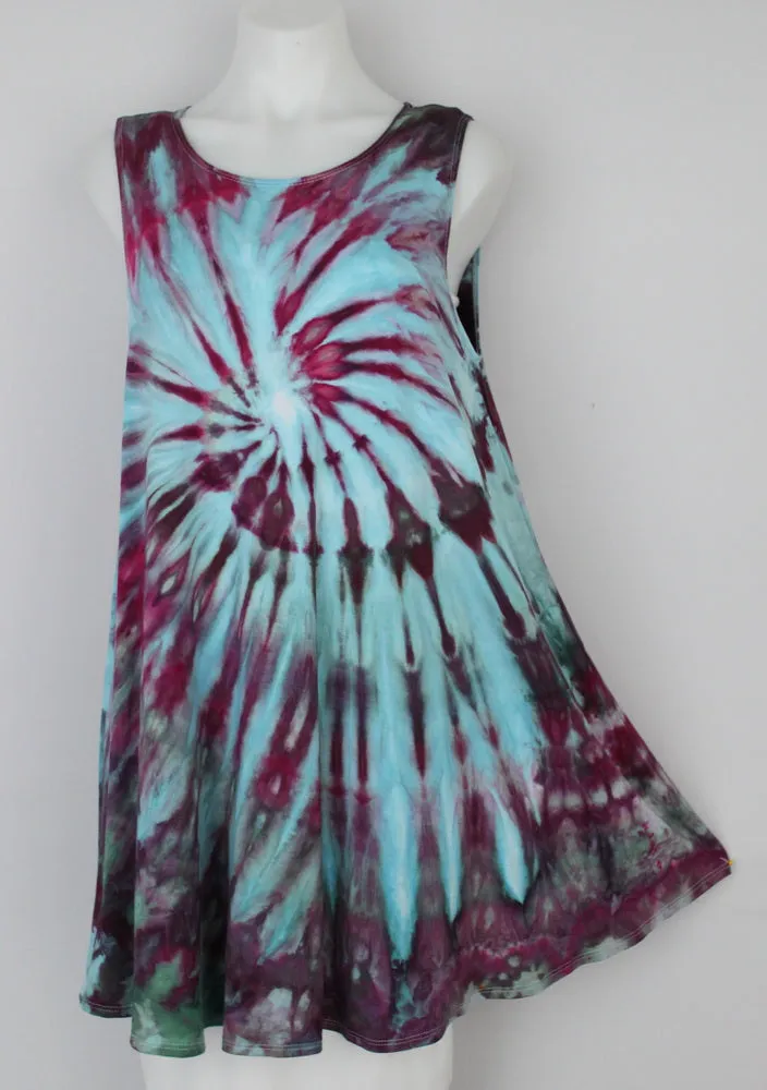 Sleeveless tunic - size Large - Wild Flowers twist