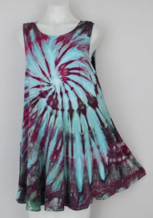 Sleeveless tunic - size Large - Wild Flowers twist