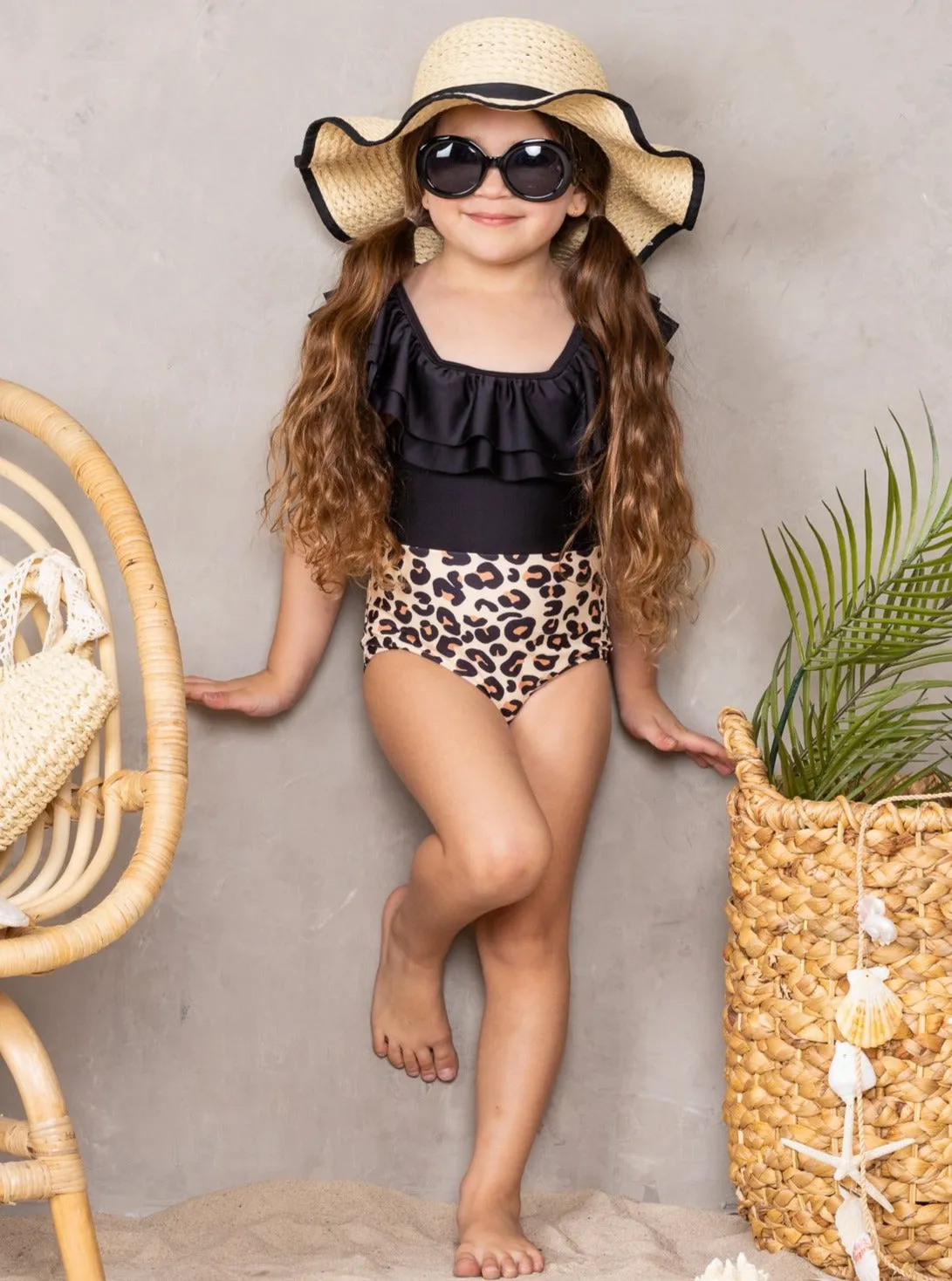 Stay Spotted Ruffle One Piece Swimsuit