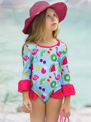Sweet Treat Rash Guard One Piece Swimsuit